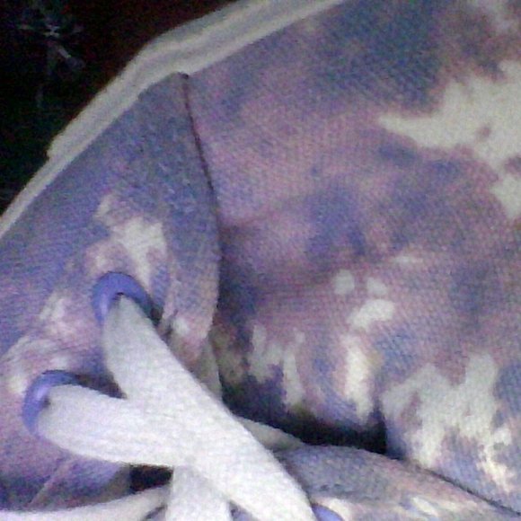 size six tie die purple and white sneakers - Picture 2 of 7